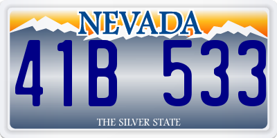 NV license plate 41B533