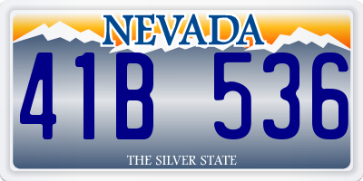 NV license plate 41B536