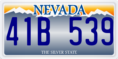 NV license plate 41B539