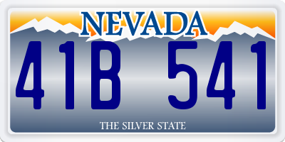 NV license plate 41B541