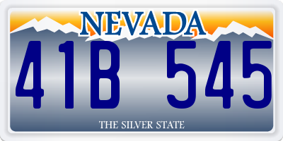 NV license plate 41B545