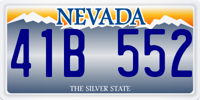 NV license plate 41B552