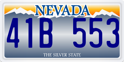 NV license plate 41B553