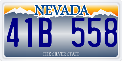 NV license plate 41B558