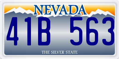 NV license plate 41B563