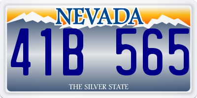NV license plate 41B565