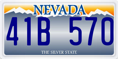 NV license plate 41B570