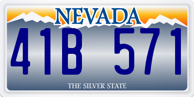 NV license plate 41B571