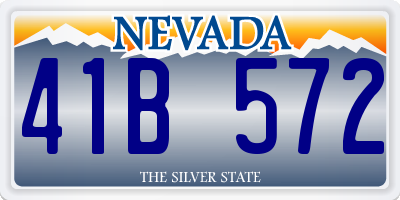 NV license plate 41B572