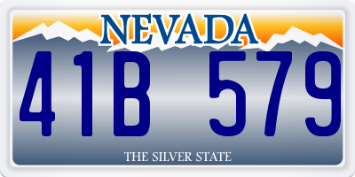 NV license plate 41B579