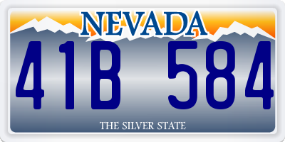 NV license plate 41B584