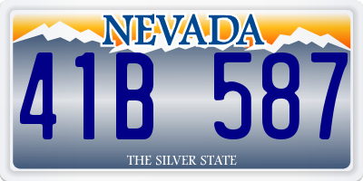 NV license plate 41B587