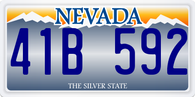 NV license plate 41B592