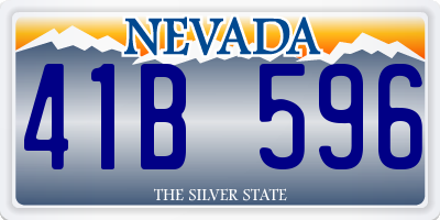 NV license plate 41B596