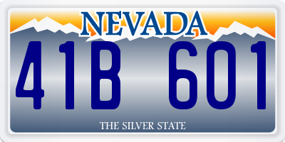 NV license plate 41B601