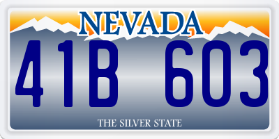 NV license plate 41B603