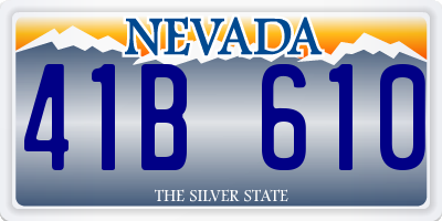 NV license plate 41B610