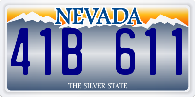 NV license plate 41B611