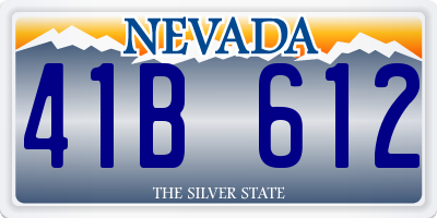 NV license plate 41B612