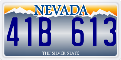 NV license plate 41B613