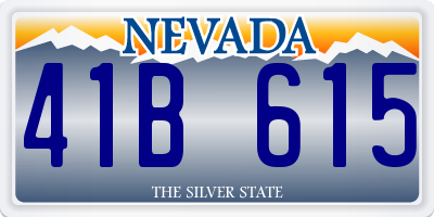NV license plate 41B615