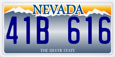 NV license plate 41B616