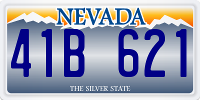 NV license plate 41B621