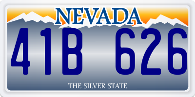 NV license plate 41B626