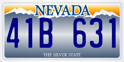 NV license plate 41B631