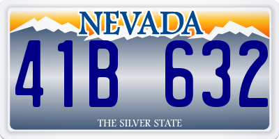 NV license plate 41B632