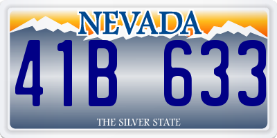 NV license plate 41B633