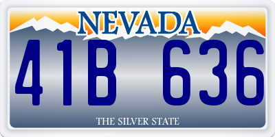 NV license plate 41B636