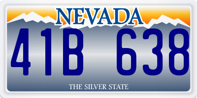 NV license plate 41B638