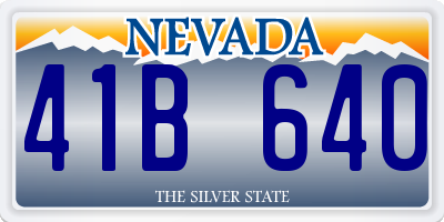 NV license plate 41B640