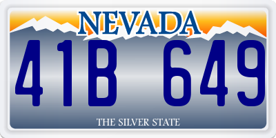 NV license plate 41B649