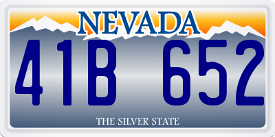 NV license plate 41B652
