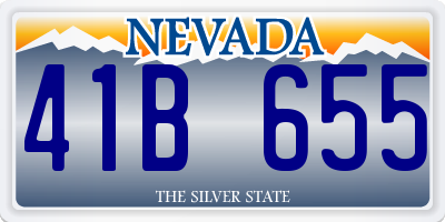 NV license plate 41B655