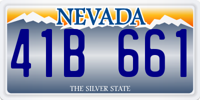 NV license plate 41B661