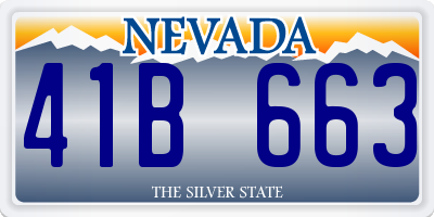 NV license plate 41B663