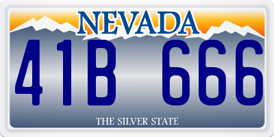 NV license plate 41B666