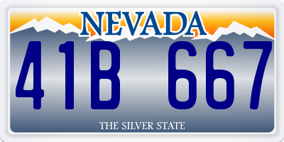 NV license plate 41B667