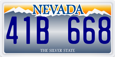 NV license plate 41B668