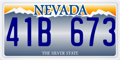 NV license plate 41B673