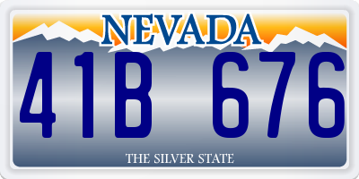 NV license plate 41B676