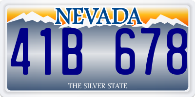 NV license plate 41B678