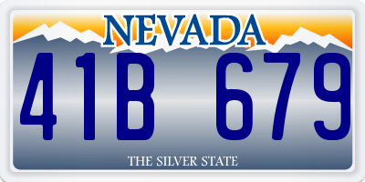 NV license plate 41B679