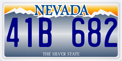 NV license plate 41B682