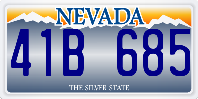 NV license plate 41B685