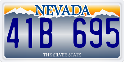 NV license plate 41B695