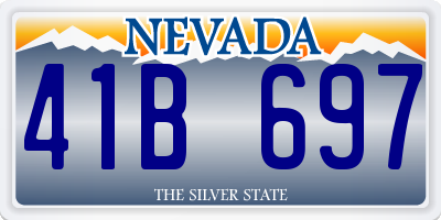 NV license plate 41B697